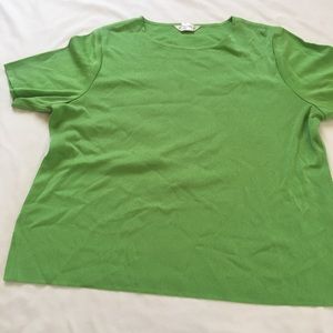 Misook Women's Green Short Sleeve top